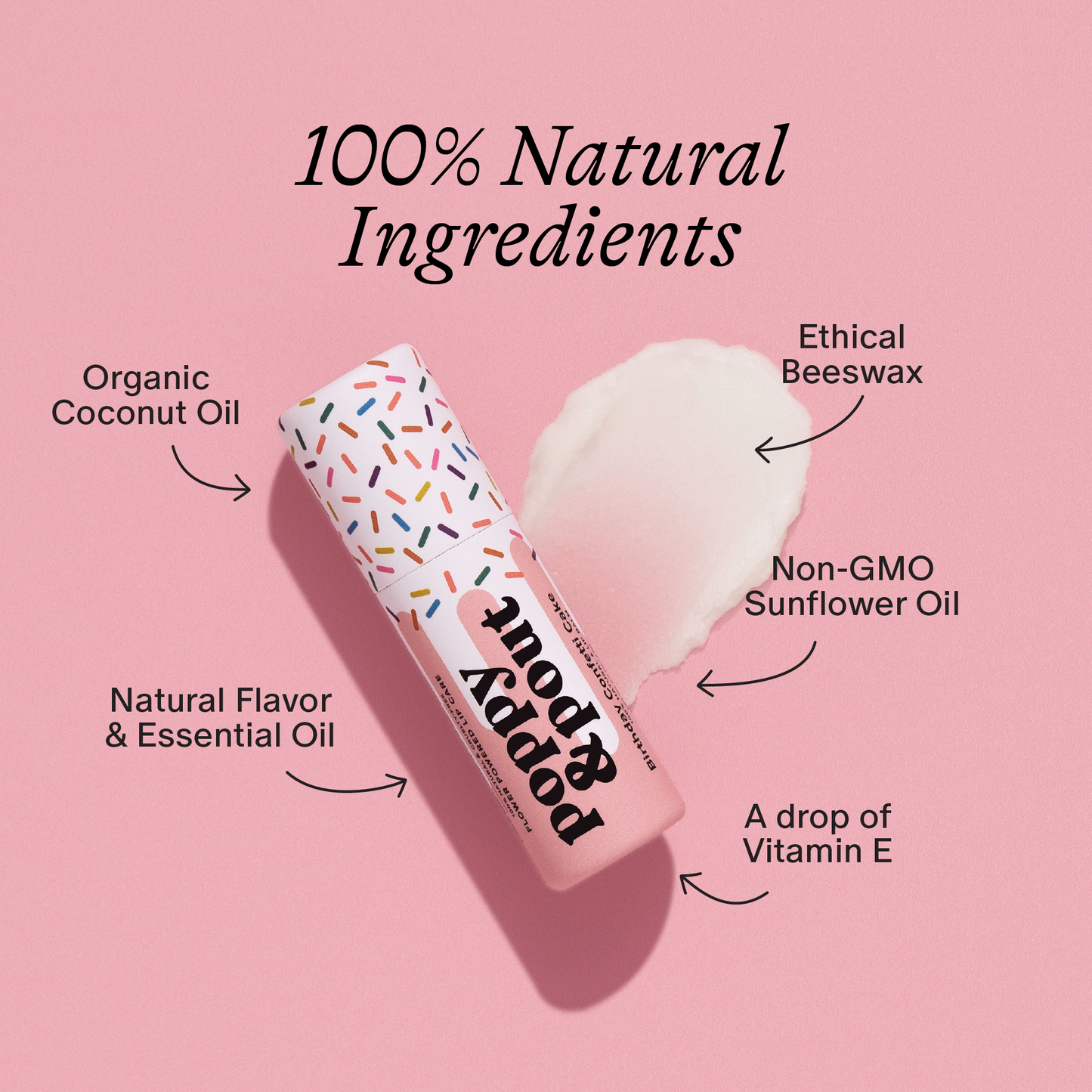 Lip Balm, Birthday Confetti Cake, Pink
