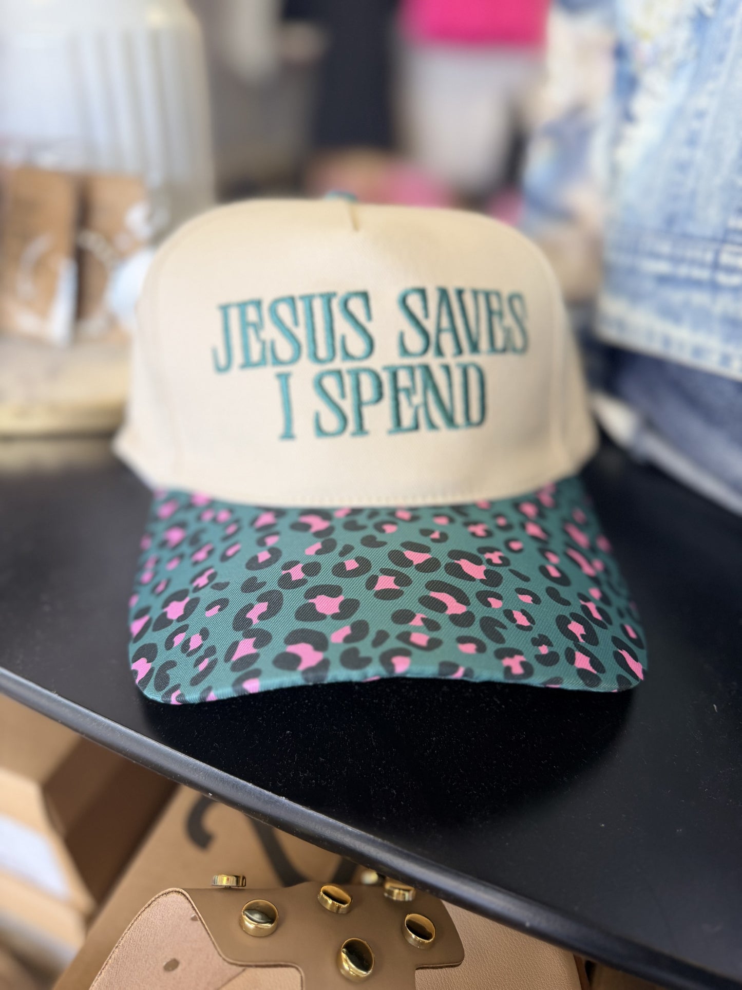 Jesus Saves I Spend Hat